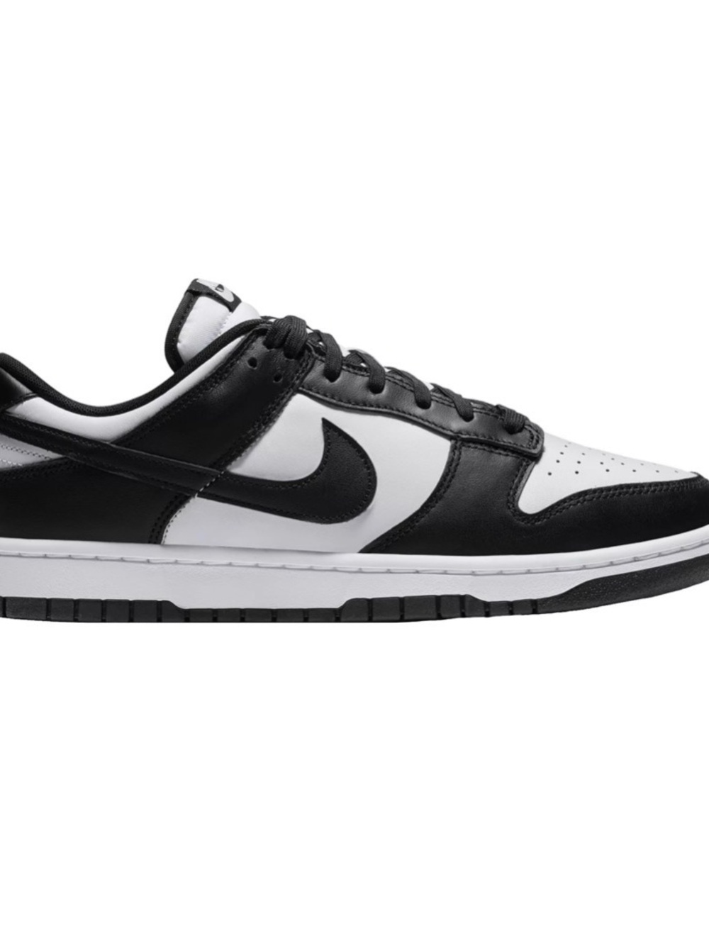 Nike Black and White Low-Top Sneakers with Swoosh